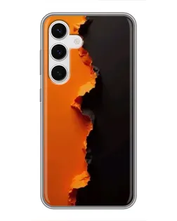 Чохол для Samsung Galaxy S24 з картинкою «Помаранчевий розлом»