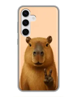 Чехол для Samsung Galaxy S24 с картинкой «Капибара виктория» Чехол для Samsung Galaxy S24 с картинкой «Капибара виктория»