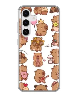 Чехол для Samsung Galaxy S24 с картинкой «Стикерпак с капибарами» Чехол для Samsung Galaxy S24 с картинкой «Стикерпак с капибарами»