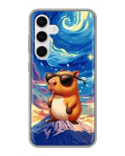Чехол для Samsung Galaxy S24 с картинкой «Капибара Ван Гога»
