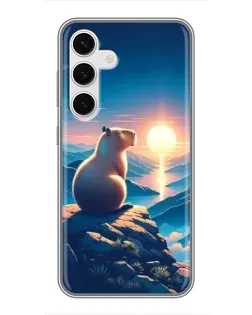 Чехол для Samsung Galaxy S24 с картинкой «Закат солнца с капибарой» Чехол для Samsung Galaxy S24 с картинкой «Закат солнца с капибарой»