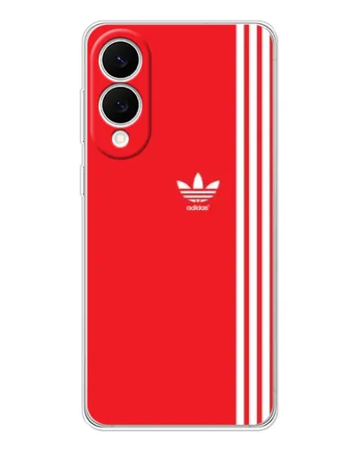 Чехол для Samsung Galaxy S25 Edge с картинкой «Красный минимализм Adidas»