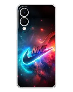 Чохол для Samsung Galaxy S25 Edge з картинкою «Вогняний логотип Nike»