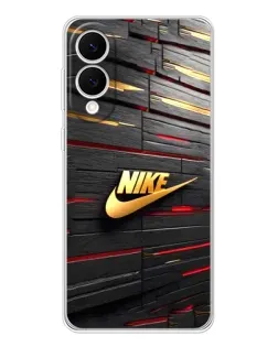 Чохол для Samsung Galaxy S25 Edge з картинкою «Золотий Nike на металі»