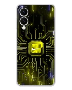 Чохол для Samsung Galaxy S25 Edge з картинкою «Nike — золота іскра»