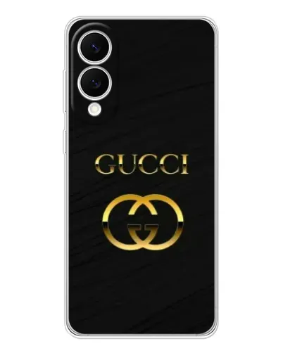 Чехол для Samsung Galaxy S25 Edge с картинкой «Золотой логотип Gucci»