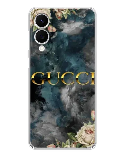 Чехол для Samsung Galaxy S25 Edge с картинкой «Абстрактные цветы Gucci»