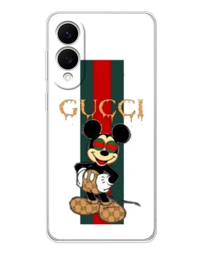 Чехол для Samsung Galaxy S25 Edge с картинкой «Микки Маус Gucci — полосы»