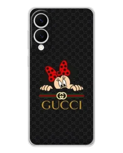 Чехол для Samsung Galaxy S25 Edge с картинкой «Минни Маус Gucci — черный»