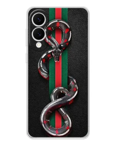 Чехол для Samsung Galaxy S25 Edge с картинкой «Gucci — змея на полосе» Чехол для Samsung Galaxy S25 Edge с картинкой «Gucci — змея на полосе»