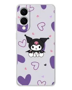 Чехол для Samsung Galaxy S25 Edge с картинкой «Kuromi и лавандовые сердца»