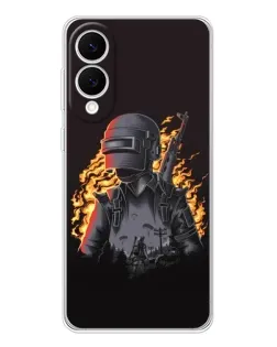 Чохол для Samsung Galaxy S25 Edge з картинкою «PUBG — вогняний силует»