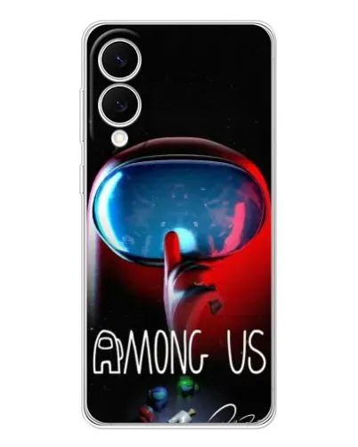 Чехол для Samsung Galaxy S25 Edge с картинкой «Красный импостер — макро»
