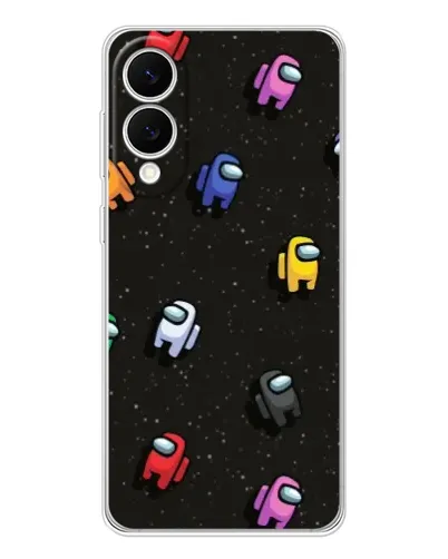 Чехол для Samsung Galaxy S25 Edge с картинкой «Космический паттерн Among Us»