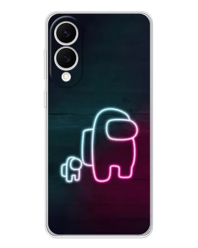 Чехол для Samsung Galaxy S25 Edge с картинкой «Among Us неон-арт»