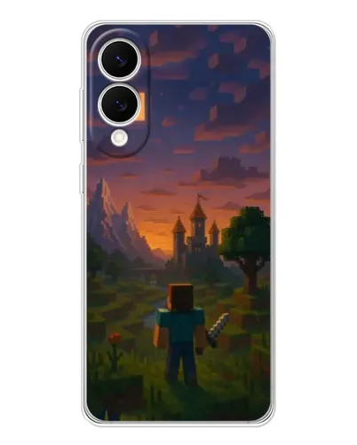 Чехол для Samsung Galaxy S25 Edge с картинкой «Стив у башни»