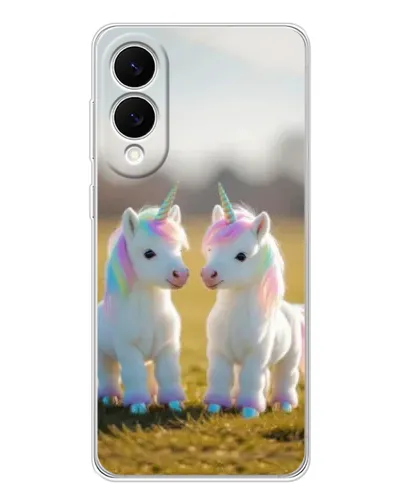 Чехол для Samsung Galaxy S25 Edge с картинкой «Пара единорогов»