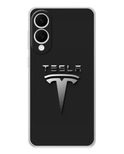 Чехол для Samsung Galaxy S25 Edge с картинкой «Стальной логотип Tesla» Чехол для Samsung Galaxy S25 Edge с картинкой «Стальной логотип Tesla»