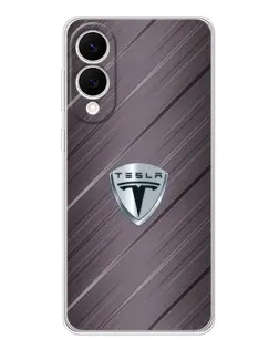 Чехол для Samsung Galaxy S25 Edge с картинкой «Металлическая текстура Tesla» Чехол для Samsung Galaxy S25 Edge с картинкой «Металлическая текстура Tesla»