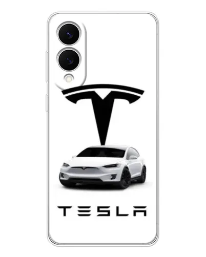 Чехол для Samsung Galaxy S25 Edge с картинкой «Tesla White Style» Чехол для Samsung Galaxy S25 Edge с картинкой «Tesla White Style»