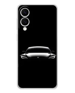 Чехол для Samsung Galaxy S25 Edge с картинкой «Фары Tesla Night» Чехол для Samsung Galaxy S25 Edge с картинкой «Фары Tesla Night»