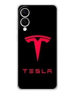 Чехол для Samsung Galaxy S25 Edge с картинкой «Tesla Red Logo» Чехол для Samsung Galaxy S25 Edge с картинкой «Tesla Red Logo»