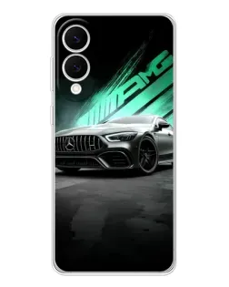 Чехол для Samsung Galaxy S25 Edge с картинкой «Темный Mercedes AMG»