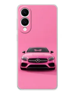 Чехол для Samsung Galaxy S25 Edge с картинкой «Розовый Mercedes AMG»