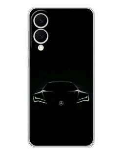 Чехол для Samsung Galaxy S25 Edge с картинкой «Mercedes — силуэт авто»