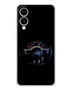Чохол для Samsung Galaxy S25 Edge з картинкою «Салон Audi — кермо»