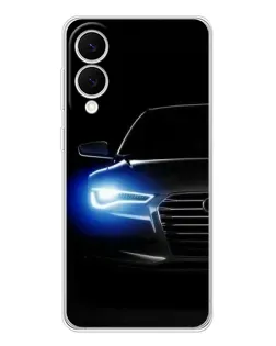 Чохол для Samsung Galaxy S25 Edge з картинкою «Неоновий погляд Audi»