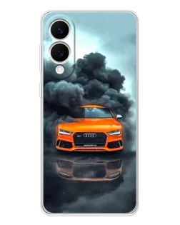 Чохол для Samsung Galaxy S25 Edge з картинкою «Audi у хмарах диму»
