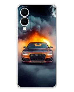 Чохол для Samsung Galaxy S25 Edge з картинкою «Audi у вогняному диму»