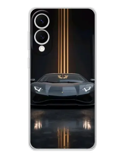 Чехол для Samsung Galaxy S25 Edge с картинкой «Lamborghini золотые линии»