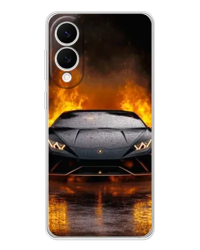 Чехол для Samsung Galaxy S25 Edge с картинкой «Lamborghini в огне»