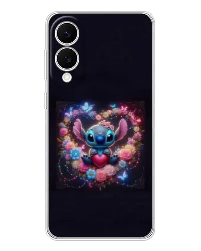 Чехол для Samsung Galaxy S25 Edge с картинкой «Stitch в цветах»
