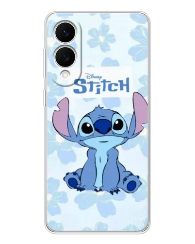 Чехол для Samsung Galaxy S25 Edge с картинкой «Stitch среди цветов»