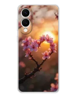Чохол для Samsung Galaxy S25 Edge з картинкою «Рожевий цвіт сердечко на тлі заходу» Чохол для Samsung Galaxy S25 Edge з картинкою «Рожевий цвіт сердечко на тлі заходу»