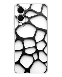 Чохол для Samsung Galaxy S25 Edge з картинкою «Біла об'ємна сітка»