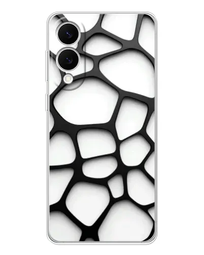 Чехол для Samsung Galaxy S25 Edge с картинкой «Белая объемная сетка» Чехол для Samsung Galaxy S25 Edge с картинкой «Белая объемная сетка»