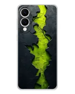 Чохол для Samsung Galaxy S25 Edge з картинкою «Салатовий розлом скелі»