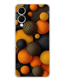Чехол для Samsung Galaxy S25 Edge с картинкой «Объемные оранжевые сферы»