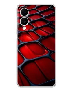 Чехол для Samsung Galaxy S25 Edge с картинкой «Красная глянцевая сетка»