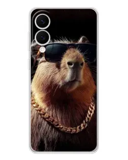 Чохол для Samsung Galaxy S25 Edge з картинкою «Капібара золотий ланцюг»