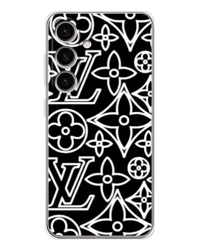 Чехол для Samsung Galaxy S25 FE с картинкой «Черно-белый узор LV» Чехол для Samsung Galaxy S25 FE с картинкой «Черно-белый узор LV»
