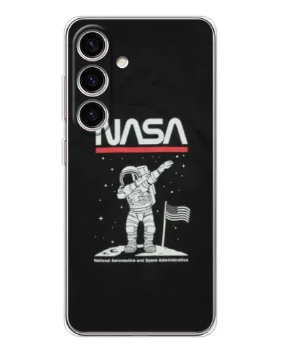 Чехол для Samsung Galaxy S25 FE с картинкой «NASA — шагаем по Луне» Чехол для Samsung Galaxy S25 FE с картинкой «NASA — шагаем по Луне»