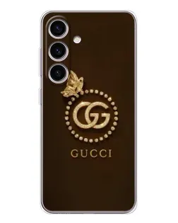 Чехол для Samsung Galaxy S25 FE с картинкой «Gucci — золотая бабочка»
