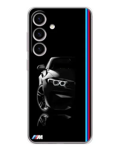 Чехол для Samsung Galaxy S25 FE с картинкой «Силуэт BMW в темноте»