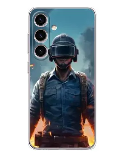 Чехол для Samsung Galaxy S25 FE с картинкой «PUBG — реалистичный герой»
