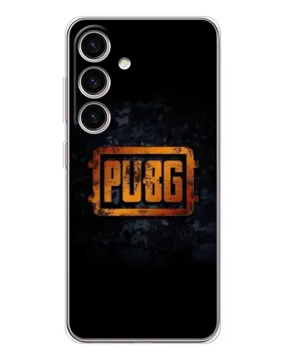 Чехол для Samsung Galaxy S25 FE с картинкой «PUBG — золотой логотип»